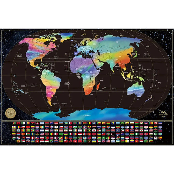 Deluxe International Maps Poster with Countries